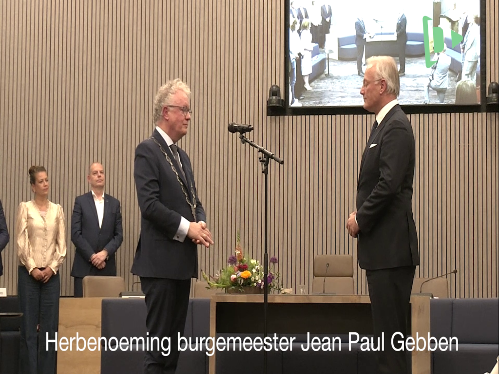 Burgemeester Jean Paul Gebben nu echt gestart tweede termijn (video)